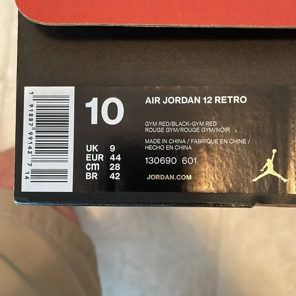 Nike Air Jordan 12 Retro men’s size 10 - Picture 15 of 16